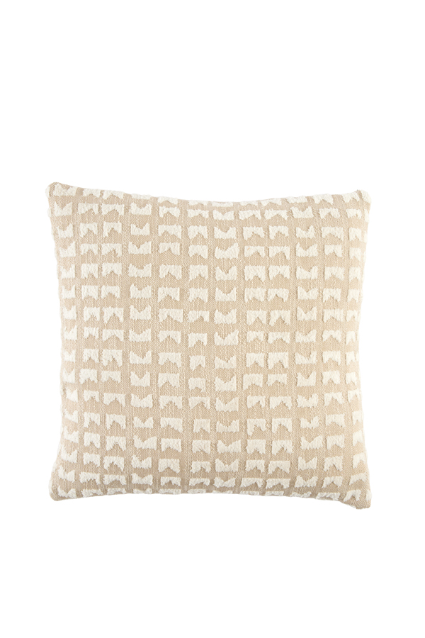 Light & Living Kussen 45x45 cm SONTRA beige+crème veren gevuld