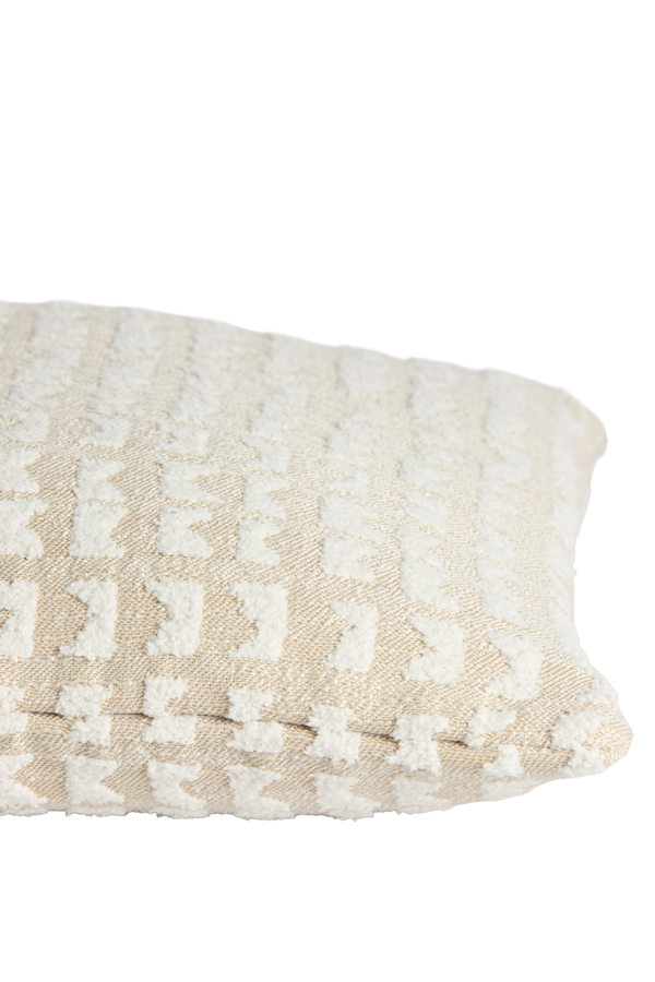 Light & Living Kussen 45x45 cm SONTRA beige+crème veren gevuld