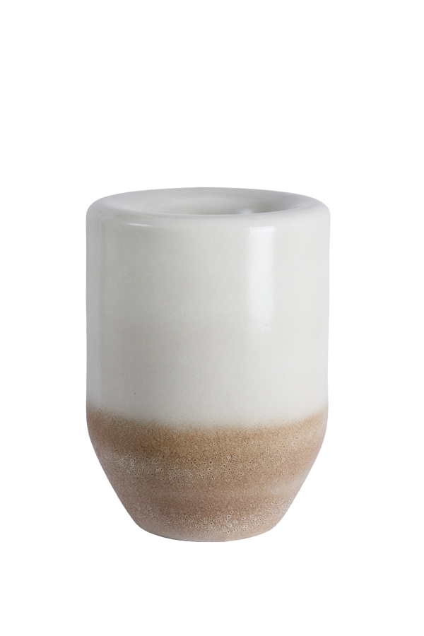 Light & Living Vaas deco Ø47,5x65 cm ISAURA keramiek crème+bruin