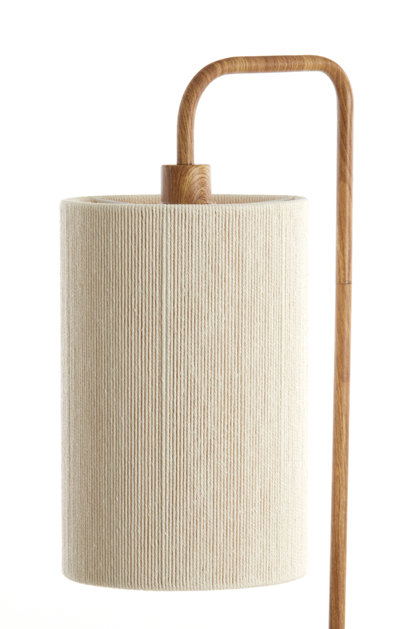 Light & Living Vloerlamp 33,5x28x155 cm DONIO hout print naturel+touw crème