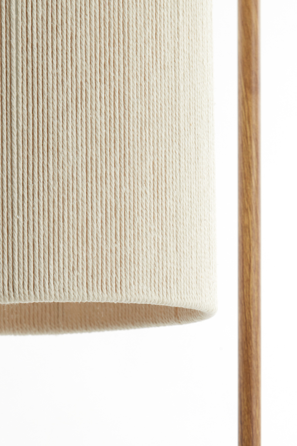 Light & Living Vloerlamp 33,5x28x155 cm DONIO hout print naturel+touw crème
