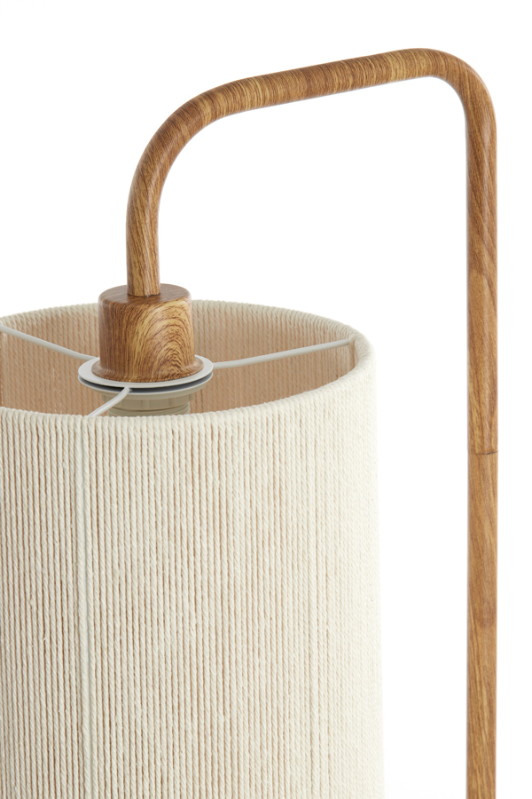 Light & Living Vloerlamp 33,5x28x155 cm DONIO hout print naturel+touw crème