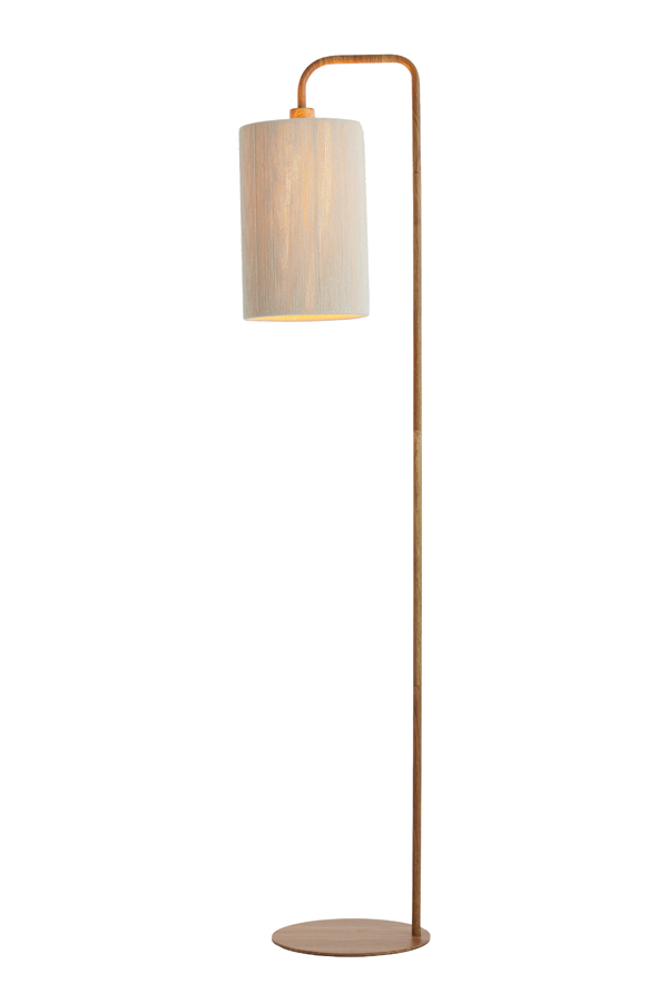 Light & Living Vloerlamp 33,5x28x155 cm DONIO hout print naturel+touw crème