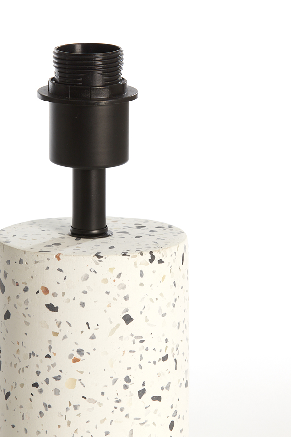 Light & Living Lampvoet Ø11x25 cm RANDY terrazzo wit+mat zwart