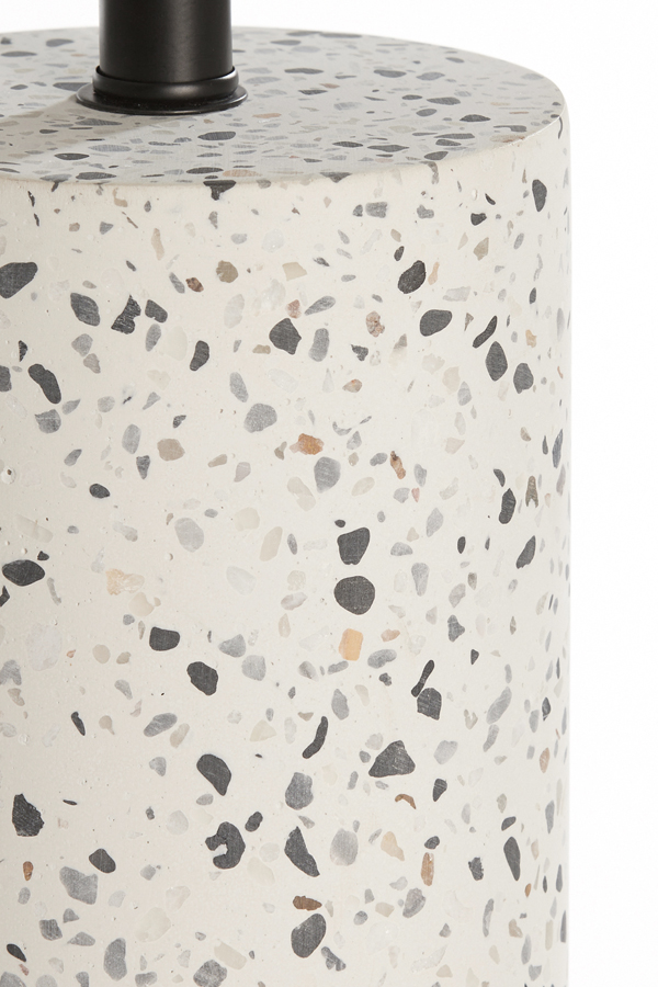 Light & Living Lampvoet Ø11x25 cm RANDY terrazzo wit+mat zwart