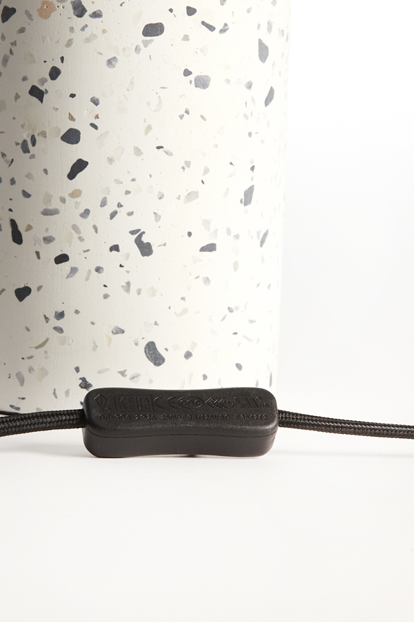 Light & Living Lampvoet Ø11,5x41 cm RANDY terrazzo wit+mat zwart