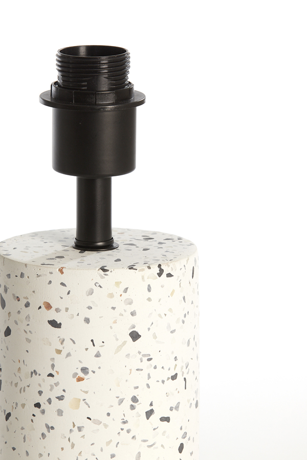 Light & Living Lampvoet Ø11,5x41 cm RANDY terrazzo wit+mat zwart