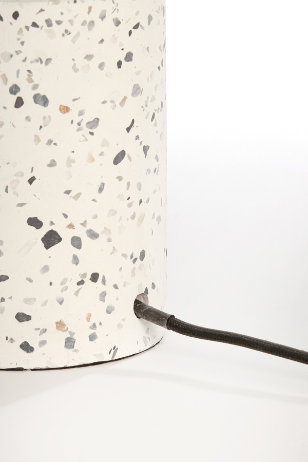 Light & Living Lampvoet Ø11,5x41 cm RANDY terrazzo wit+mat zwart