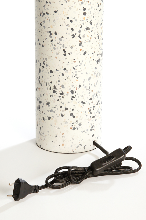 Light & Living Lampvoet Ø11,5x41 cm RANDY terrazzo wit+mat zwart