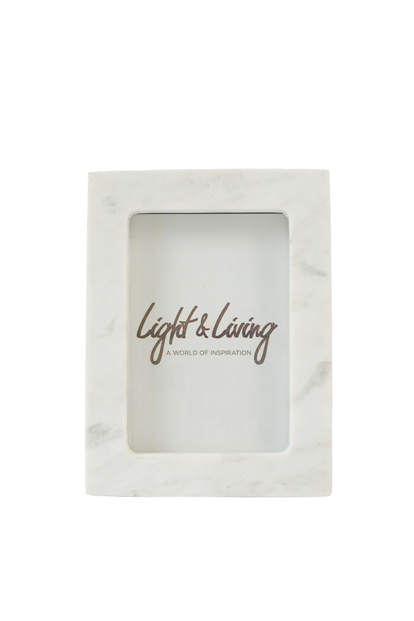 Light & Living Fotolijst 15x3x20 cm VYRON marmer wit