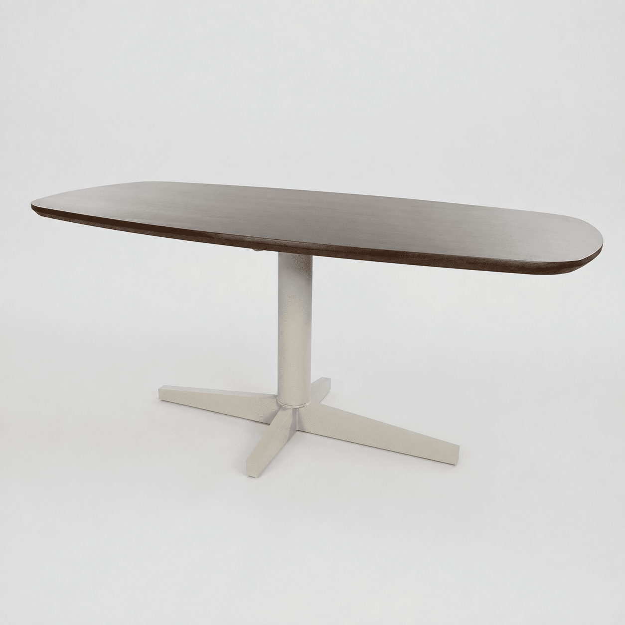 Nijwie MySons Eetkamertafel 220, deens ovaal, poot Beige, Mango Brown Walnut - Libra Table Collection