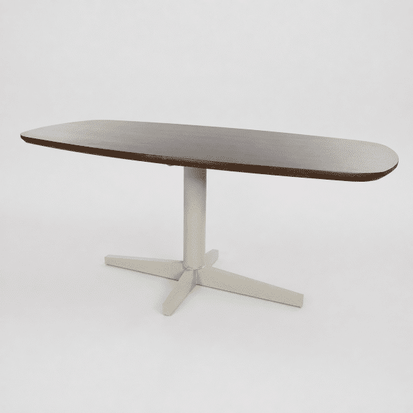 Nijwie MySons Eetkamertafel 160, deens ovaal, poot Beige, Mango Brown Walnut - Libra Table Collection