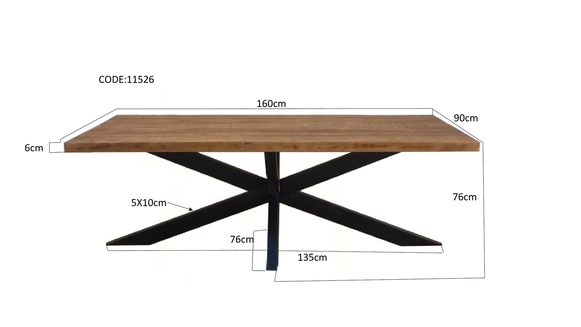 Livingfurn Sturdy Spider 160 cm