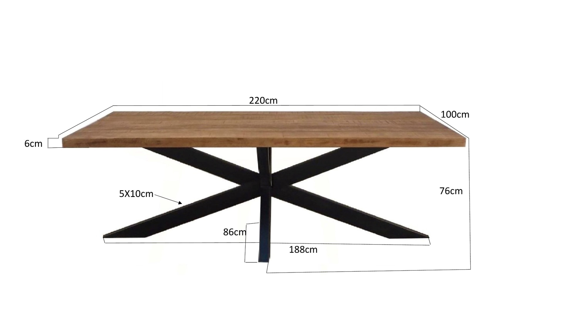 Livingfurn Sturdy Spider 220 cm