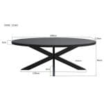 Livingfurn Kala Oval Spider 240 cm