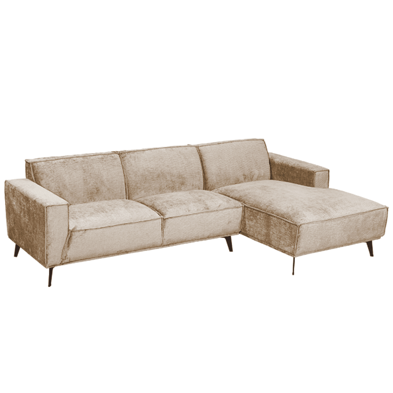 Tower Living Leeds 2 5-AL + Chaise R - Touch 102 Beige