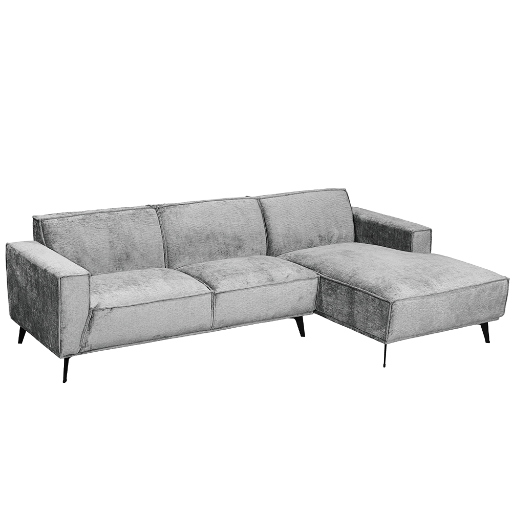 Tower Living Leeds 2 5-AL + Chaise R - Touch 27 Light grey