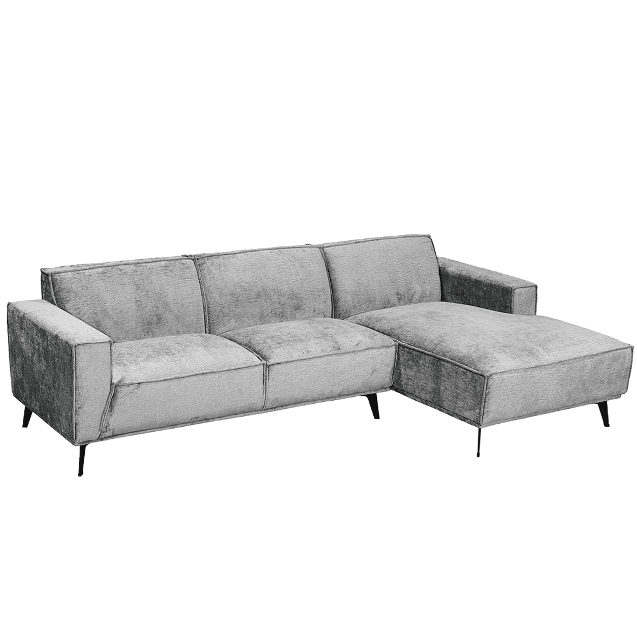 Tower Living Leeds 2 5-AL + Chaise R - Touch 27 Light grey