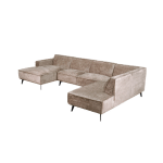 Tower Living Leeds Chaise L - 2 5 - Ottoman R - Touch 04 Taupe