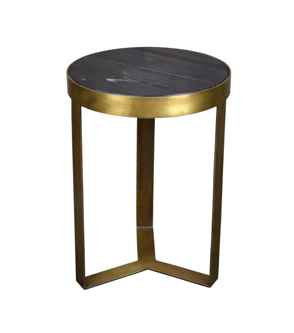 Livingfurn Glennis Marble Black Gold 40 cm
