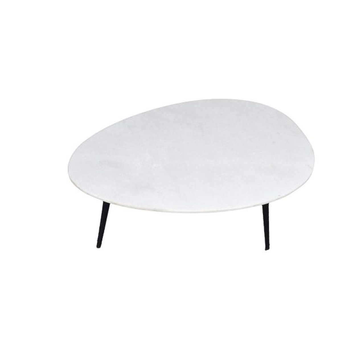 Livingfurn Organic Marble White black 70cm