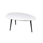 Livingfurn Organic Marble White black 70cm