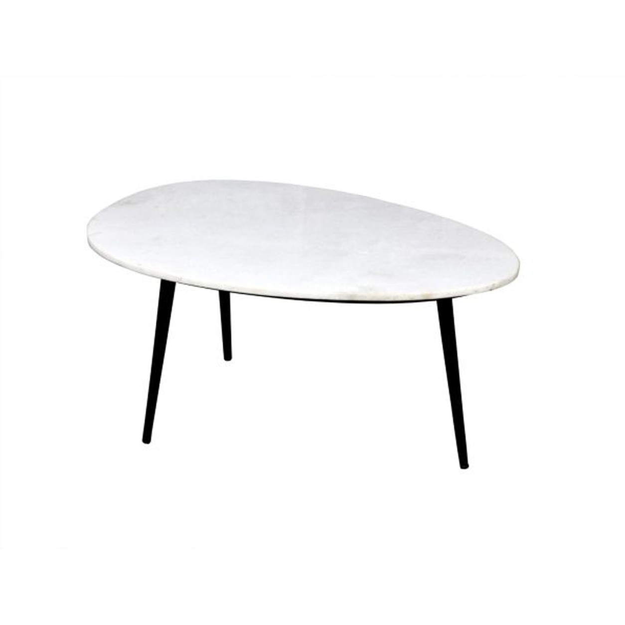 Livingfurn Organic Marble White black 70cm