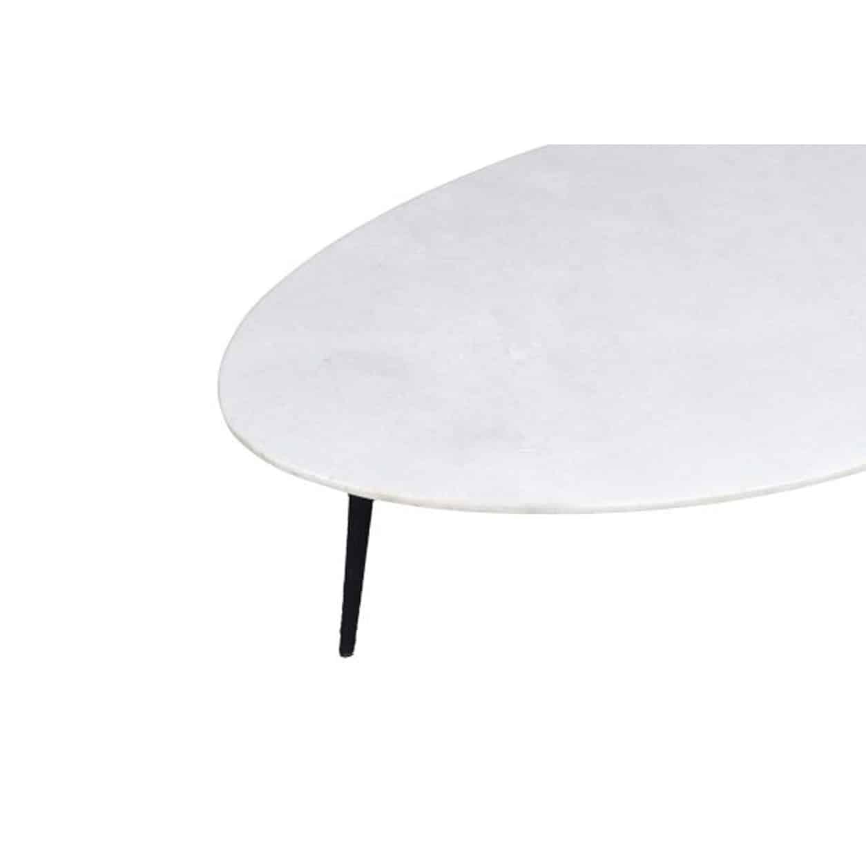 Livingfurn Organic Marble White black 70cm