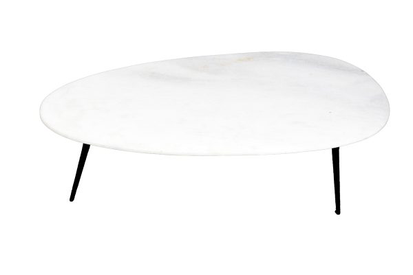 Livingfurn Organic Marble White black 110cm