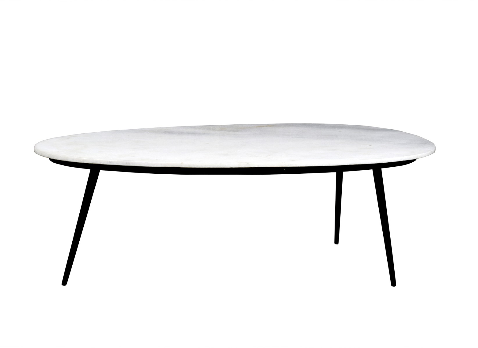 Livingfurn Organic Marble White black 110cm