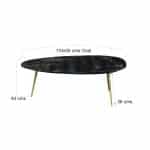Livingfurn Organic Marble Black Gold 110cm
