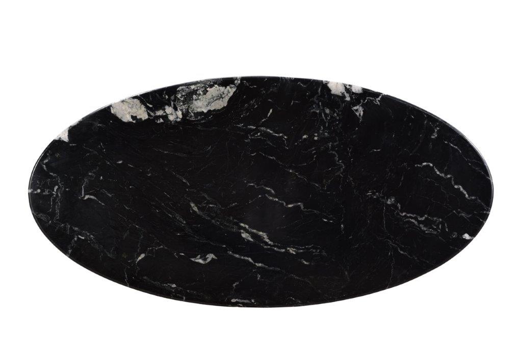 Livingfurn Marble Oval Spider Black 180cm
