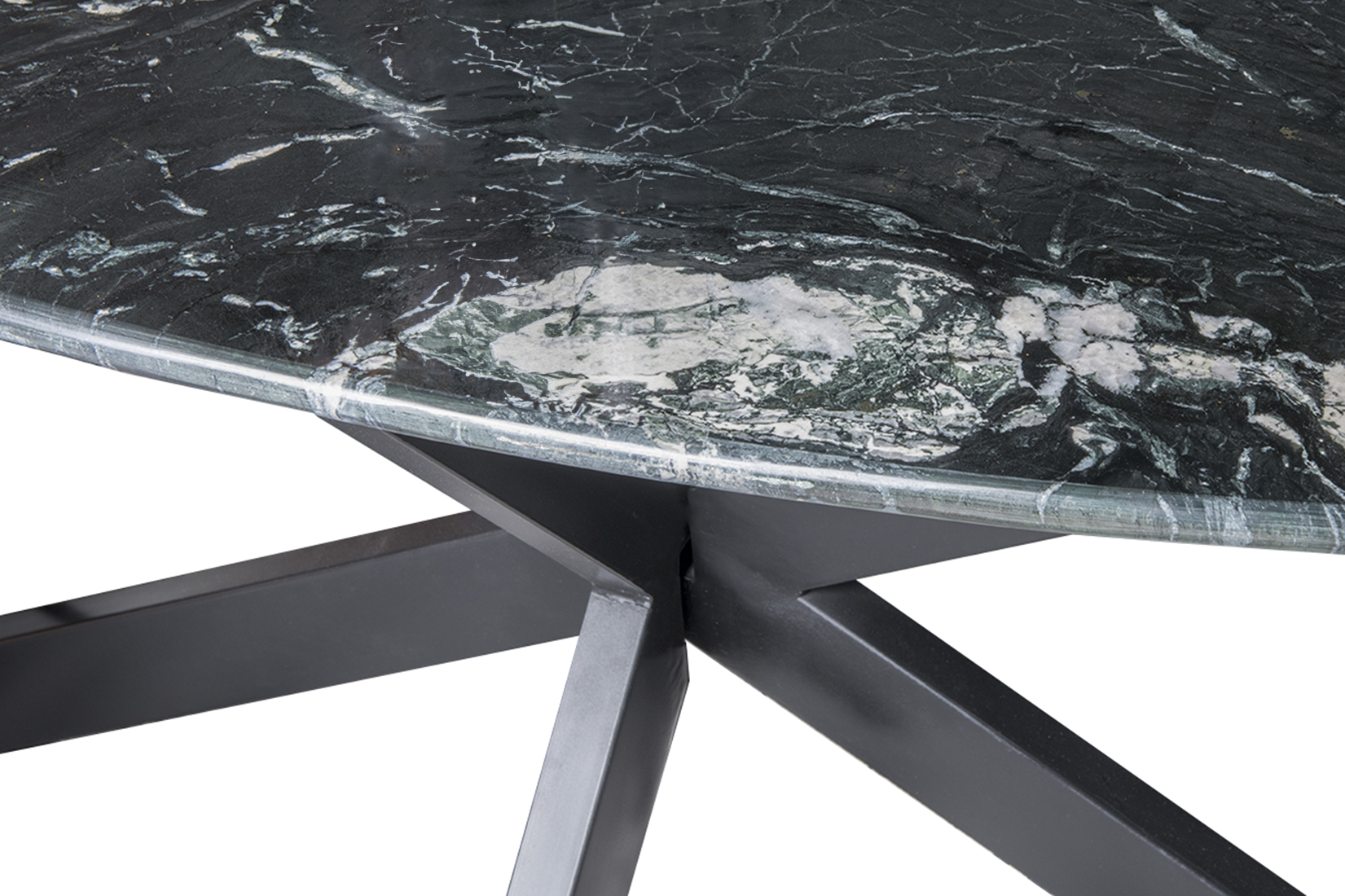 Livingfurn Marble Oval Spider Black 180cm