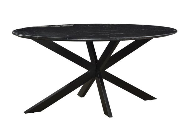 Livingfurn Marble Oval Spider Black 180cm