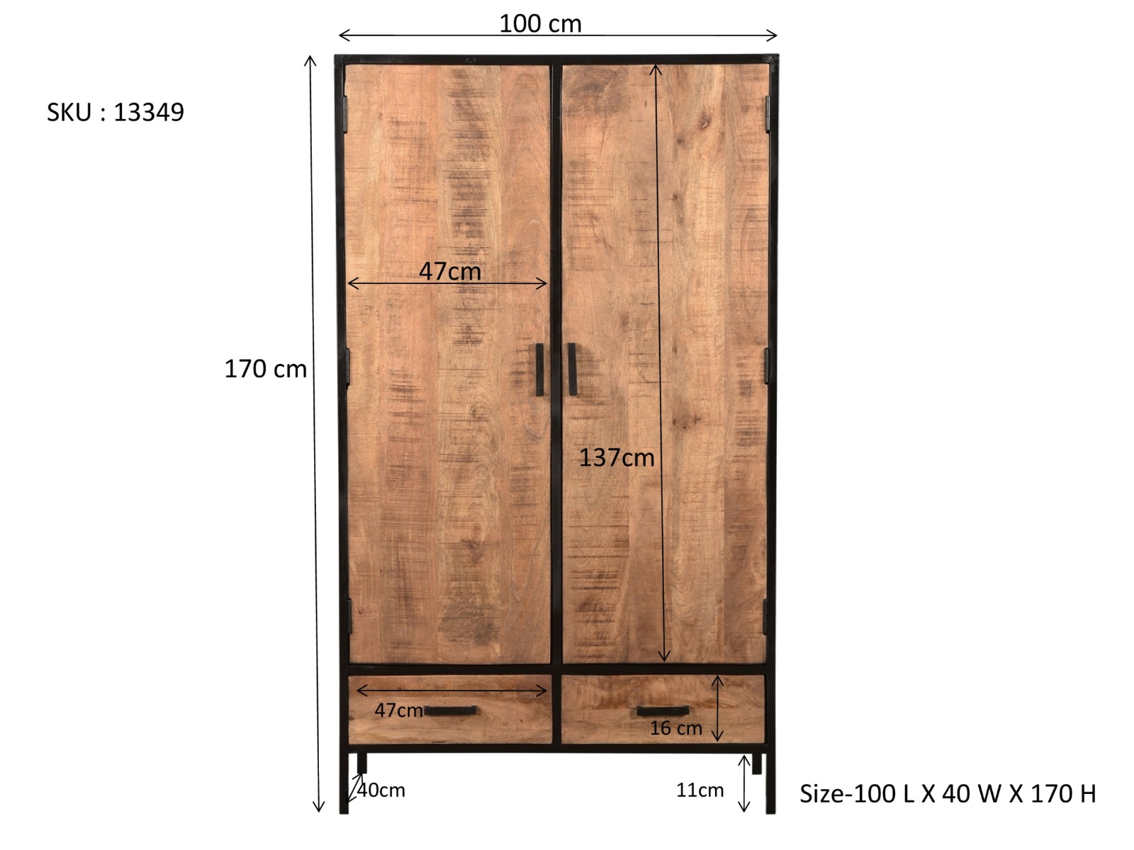 Livingfurn Sturdy 100cm