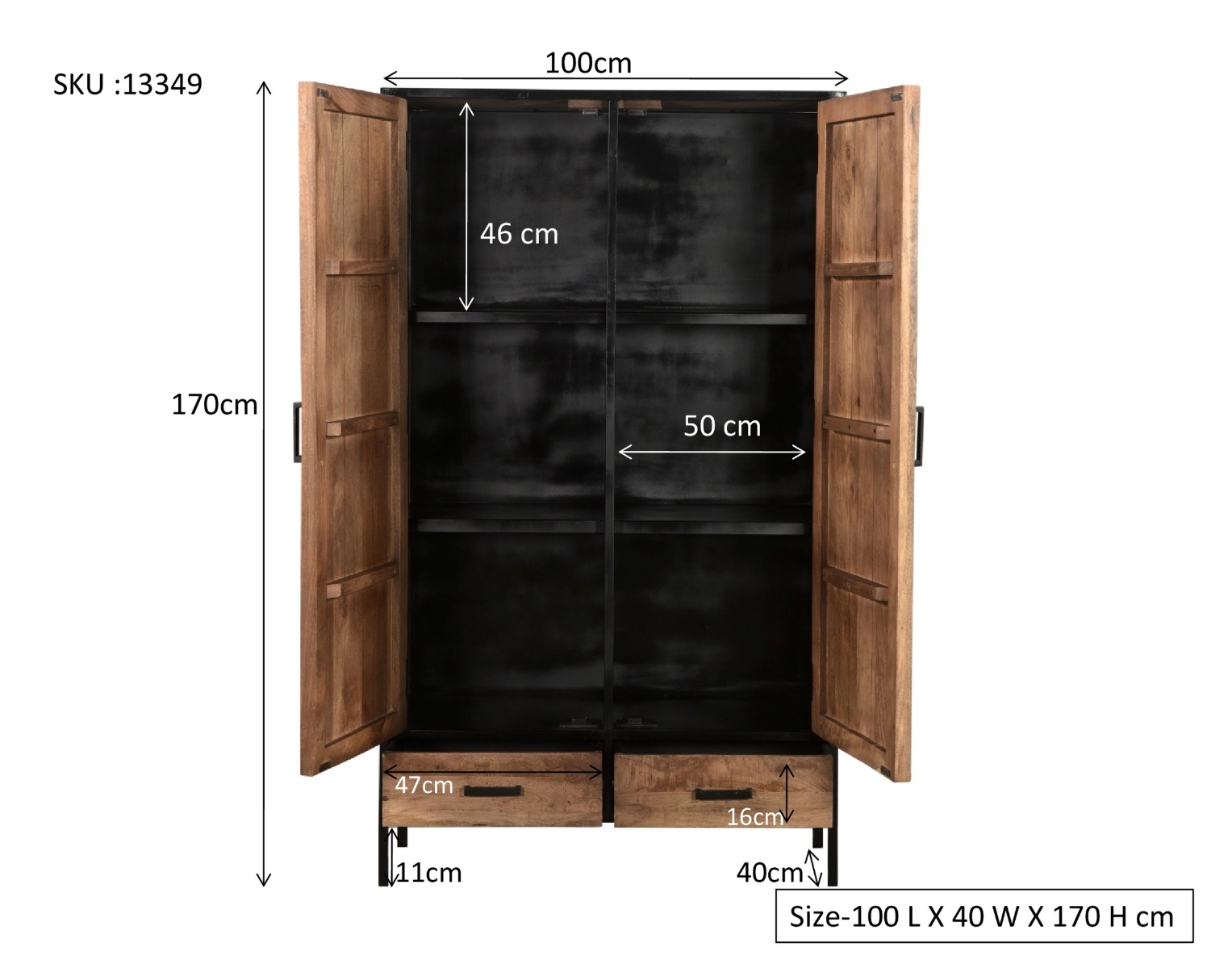 Livingfurn Sturdy 100cm
