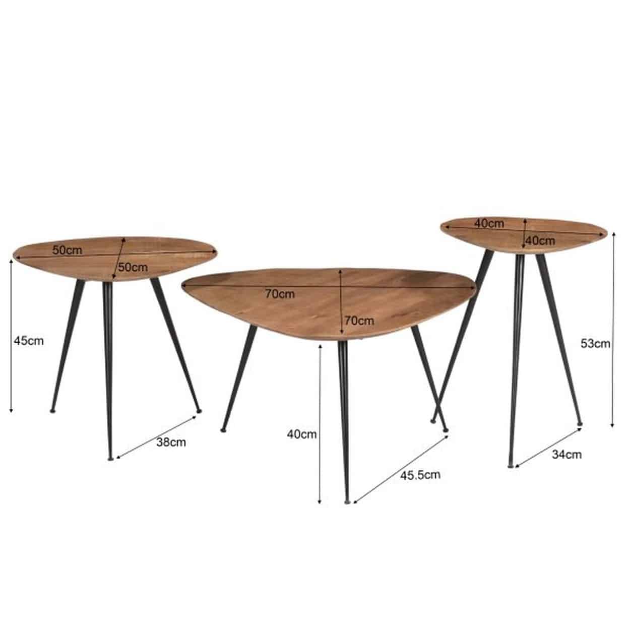Livingfurn Brix Loua set of 3