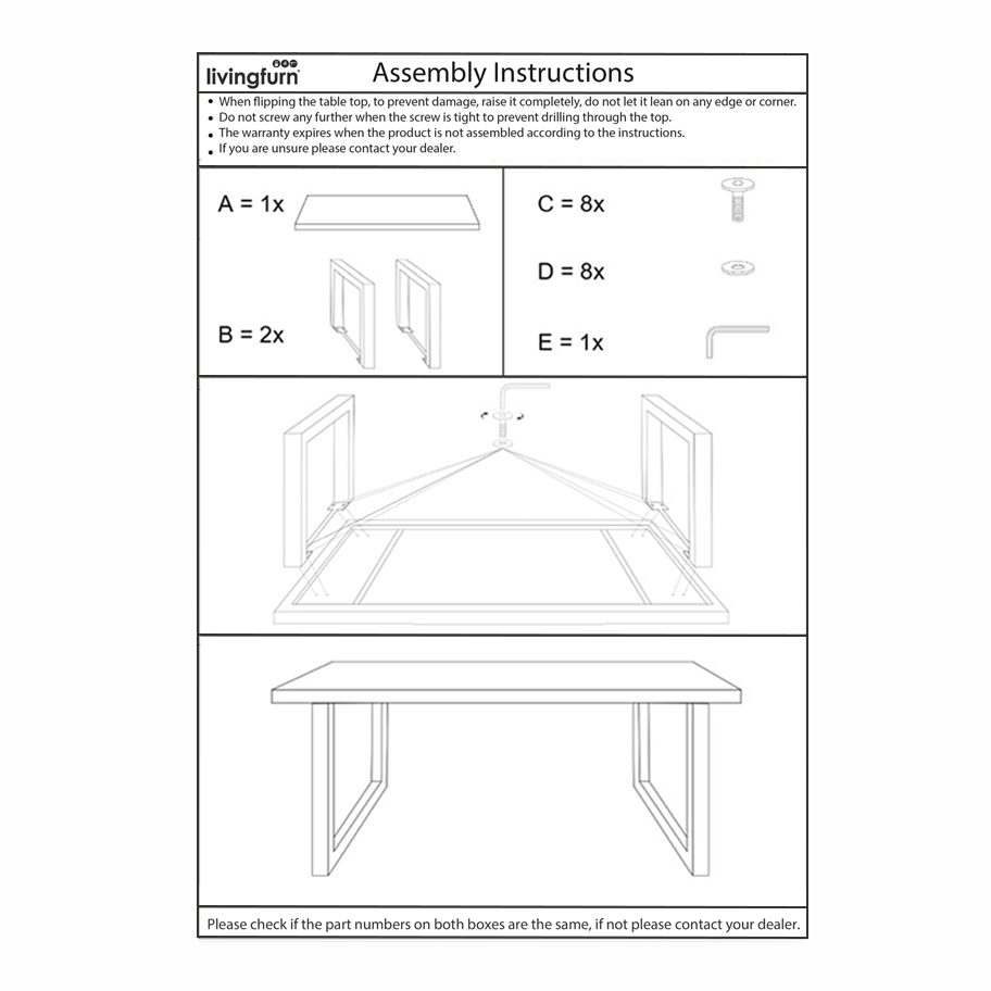 Livingfurn Sturdy U 240x100 cm