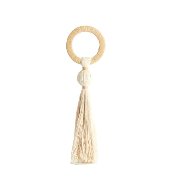 Light & Living Ornament Ø14x62 cm YAVIZA crème+raffia naturel