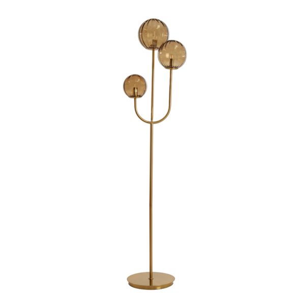 Light & Living Vloerlamp 3L E14 38x20x162 cm MAGDALA glas bruin+goud