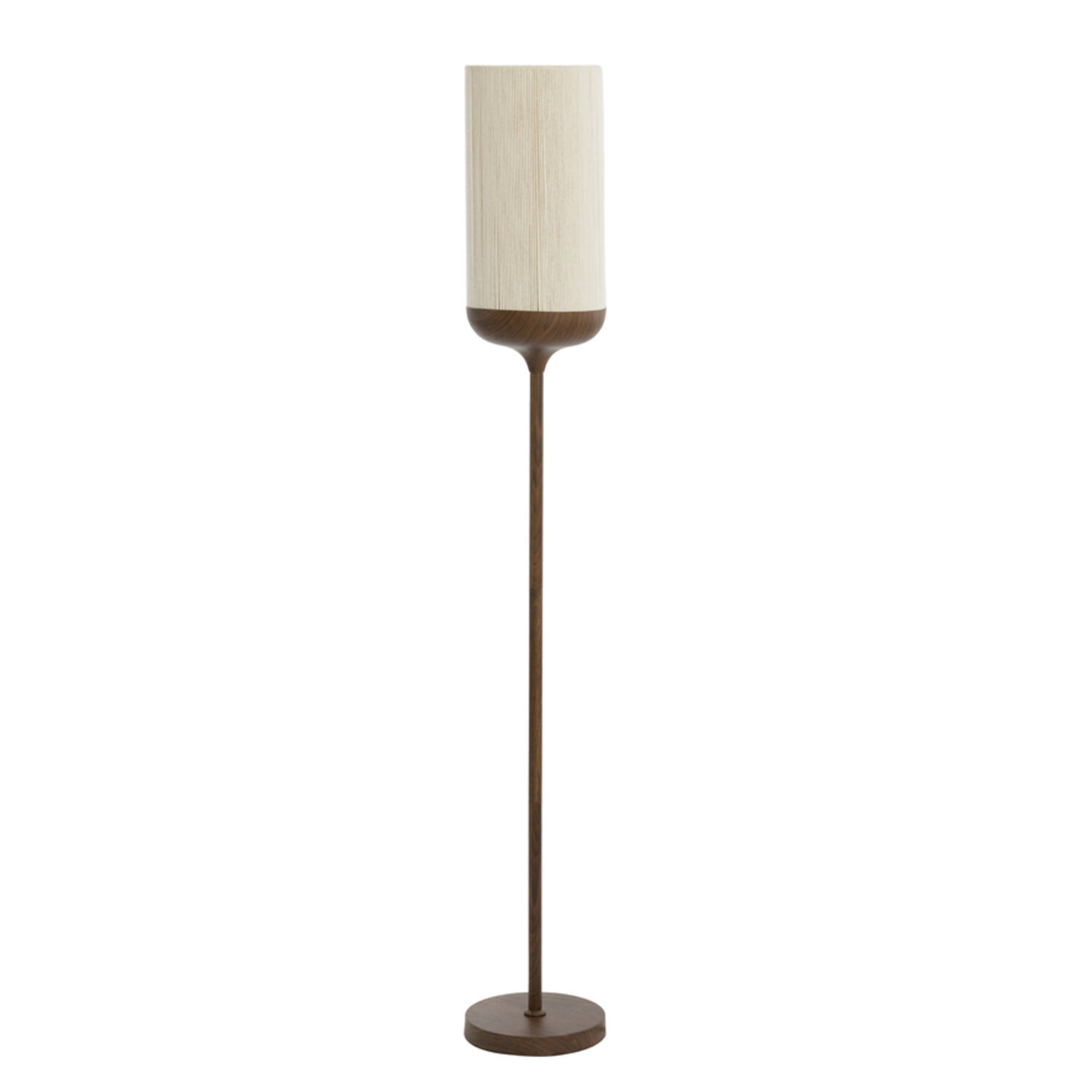 Light & Living Vloerlamp Ø23x159 cm DANIA hout print d bruin+touw crème
