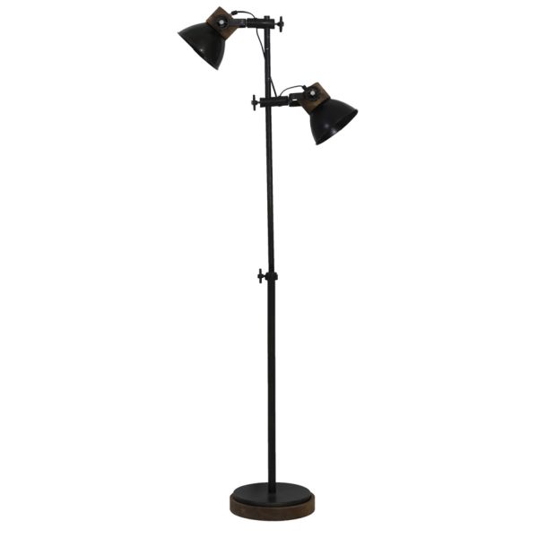 Light & Living Vloerlamp 2L 40x30x165 cm JODY zwart zink+hout bruin