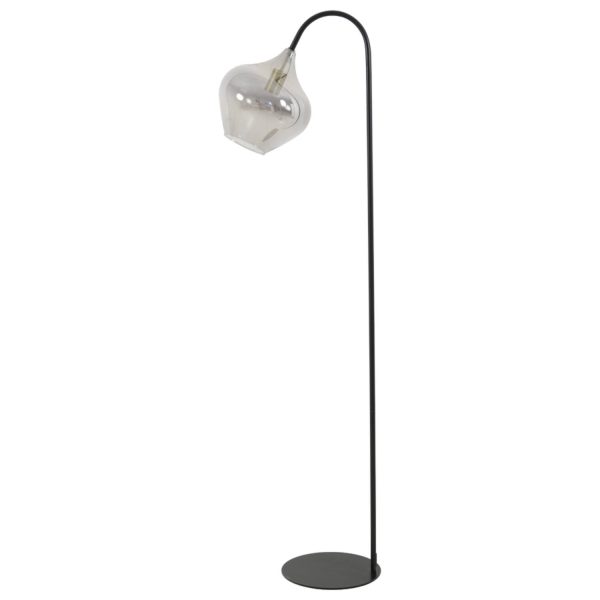 Light & Living Vloerlamp 45x28x160 cm RAKEL mat zwart+smoke