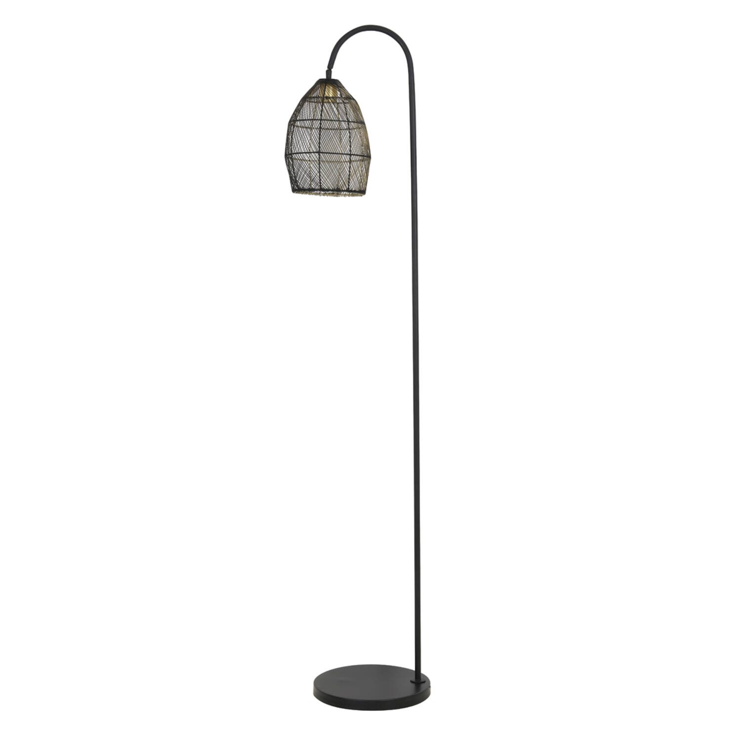 Light & Living Vloerlamp 34x30,5x172 cm MEYA mat zwart+goud