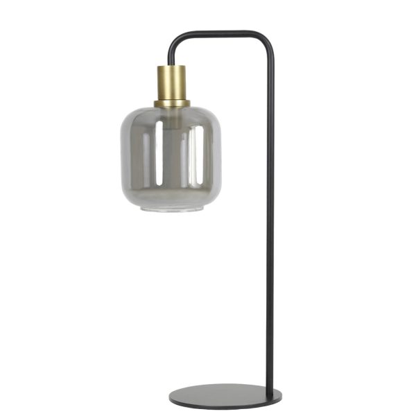 Light & Living Tafellamp 27x18x58 cm LEKAR antiek brons+smoke glas