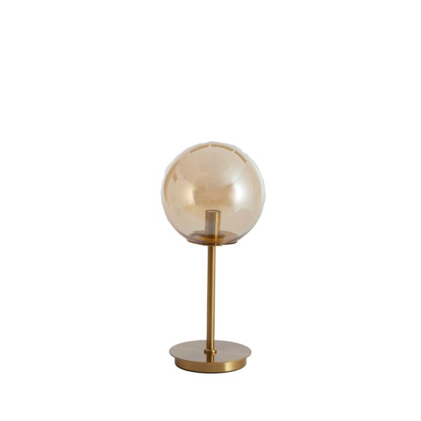 Light & Living Tafellamp E14 Ø20x43 cm MEDINA glas amber+goud