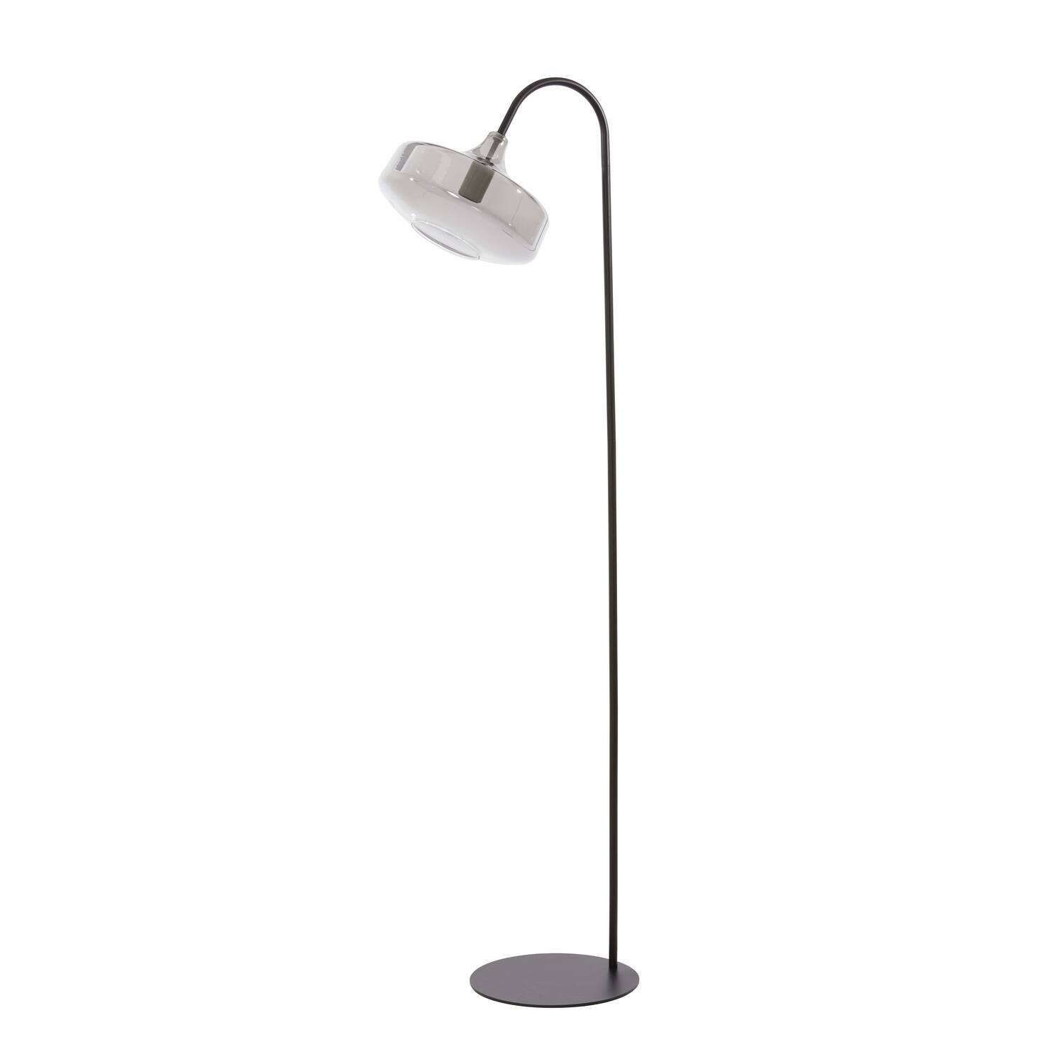 Light & Living Vloerlamp 45x29,5x160 cm SOLNA mat zwart+smoke glas