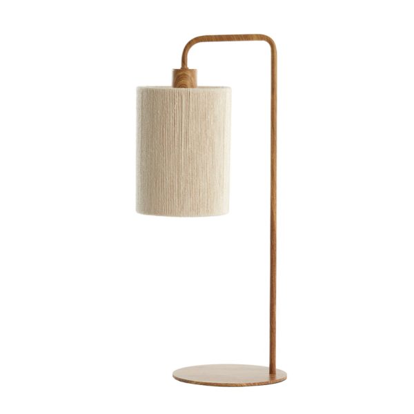 Light & Living Tafellamp 26x20x59,5 cm DONIO hout print naturel+touw crème