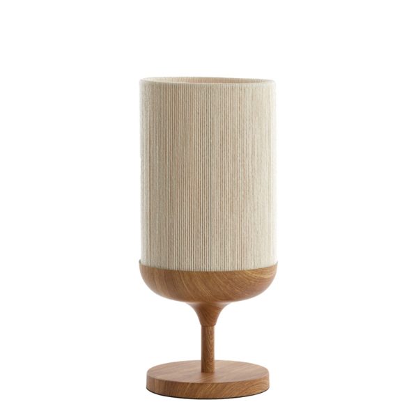 Light & Living Tafellamp Ø22,5x50 cm DANIA hout print naturel+touw crème