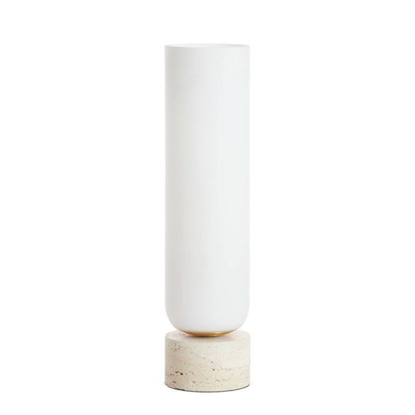 Light & Living Tafellamp Ø12x47,5 cm RYLANO glas melk+zand+antiek brons